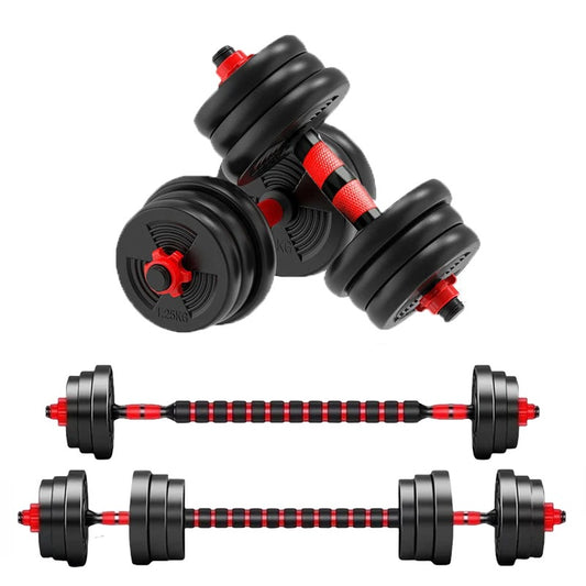 FlexPower 5-in-1 Adjustable Dumbbell & Barbell Set – 44LB Home Gym System